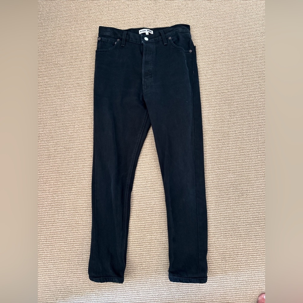 Re/Done Levis Black sz 26 High waist ankle crop